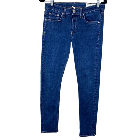 Rag & Bone Capri Ankle Cypress Medium Wash Jeans Size 29 Mid Rise 27.5" Inseam - Picture 1 of 8